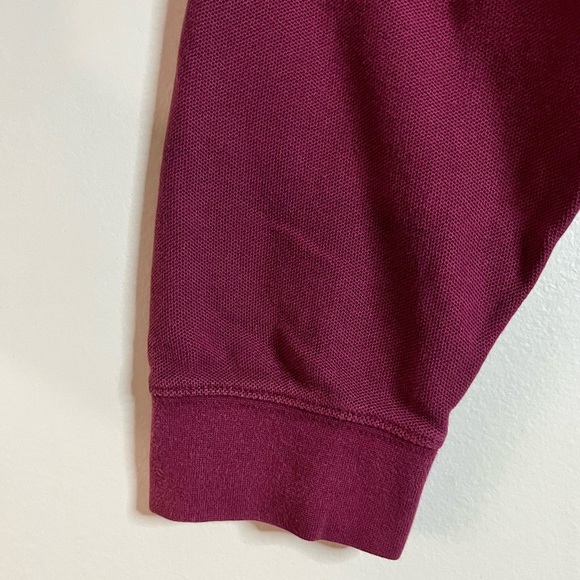 L.L. Bean Burgundy Long-Sleeve Polo Shirt Men’s Large 100% Cotton Classic Fit - Picture 16 of 16